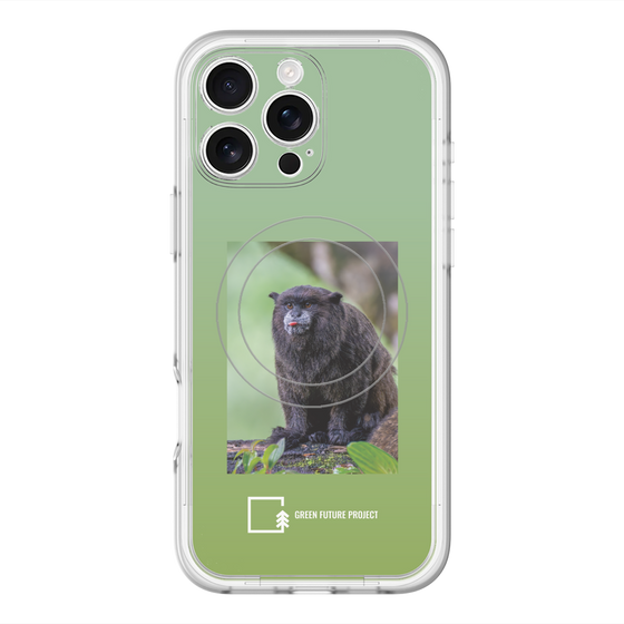 Slim Protection Premium Case with MagSafe［ Green Future Project - Black-mantled Tamarin ］