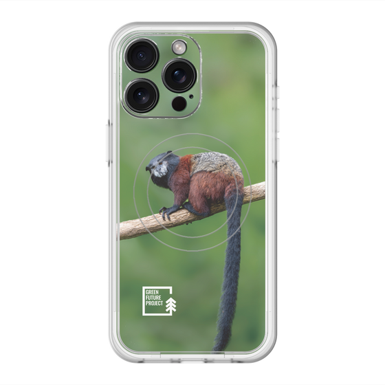 Slim Protection Premium Case with MagSafe［ Green Future Project - Saddle-backTamarin ］