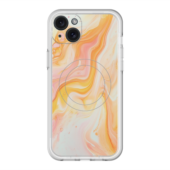 Slim Protection Premium Case with MagSafe［ Color Rain - Original - Tangerine Mist ］