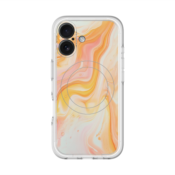 Slim Protection Premium Case with MagSafe［ Color Rain - Original - Tangerine Mist ］