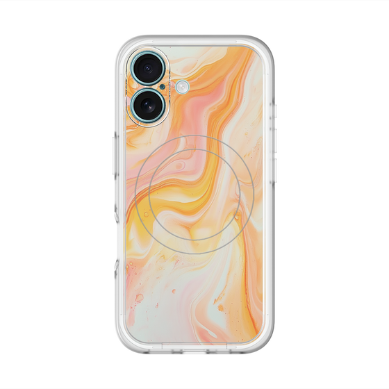 Slim Protection Premium Case with MagSafe［ Color Rain - Original - Tangerine Mist ］