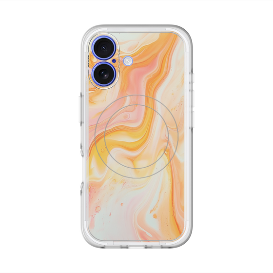 Slim Protection Premium Case with MagSafe［ Color Rain - Original - Tangerine Mist ］