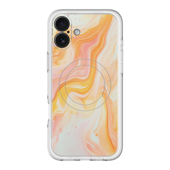 Slim Protection Premium Case with MagSafe［ Color Rain - Original - Tangerine Mist ］