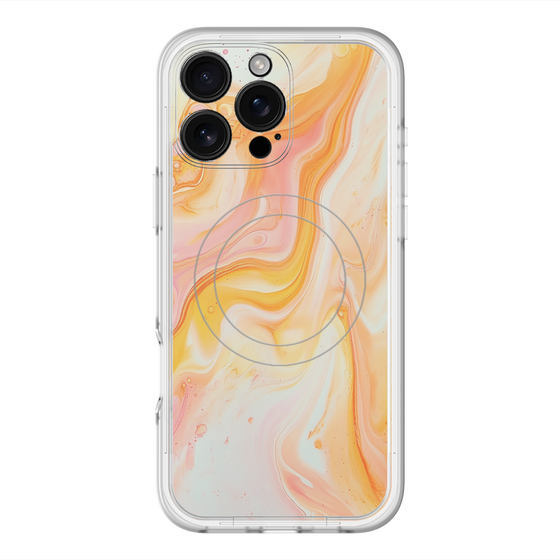 Slim Protection Premium Case with MagSafe［ Color Rain - Original - Tangerine Mist ］
