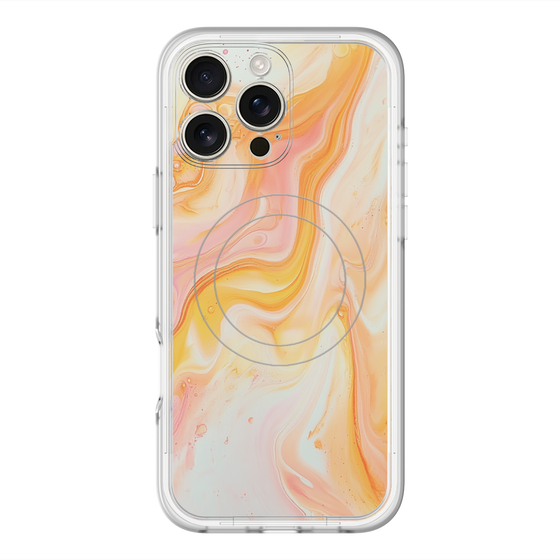 Slim Protection Premium Case with MagSafe［ Color Rain - Original - Tangerine Mist ］