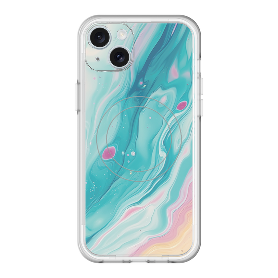 Slim Protection Premium Case with MagSafe［ Color Rain - Original - Serene Wave ］