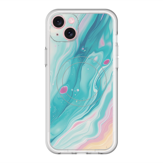 Slim Protection Premium Case with MagSafe［ Color Rain - Original - Serene Wave ］