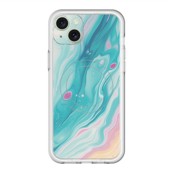 Slim Protection Premium Case with MagSafe［ Color Rain - Original - Serene Wave ］