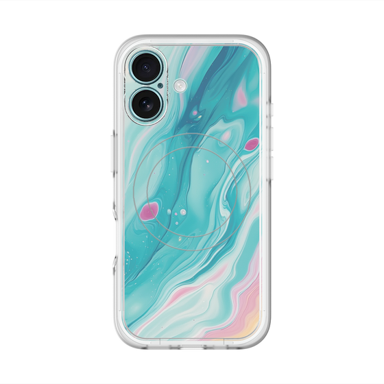 Slim Protection Premium Case with MagSafe［ Color Rain - Original - Serene Wave ］