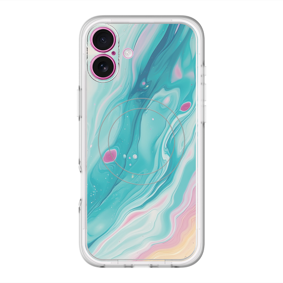 Slim Protection Premium Case with MagSafe［ Color Rain - Original - Serene Wave ］