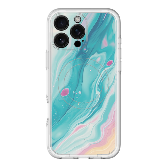 Slim Protection Premium Case with MagSafe［ Color Rain - Original - Serene Wave ］