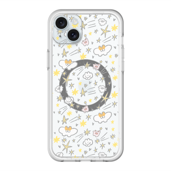 Slim Protection Premium Case with MagSafe［ Mokumoku-chan - Stars ］