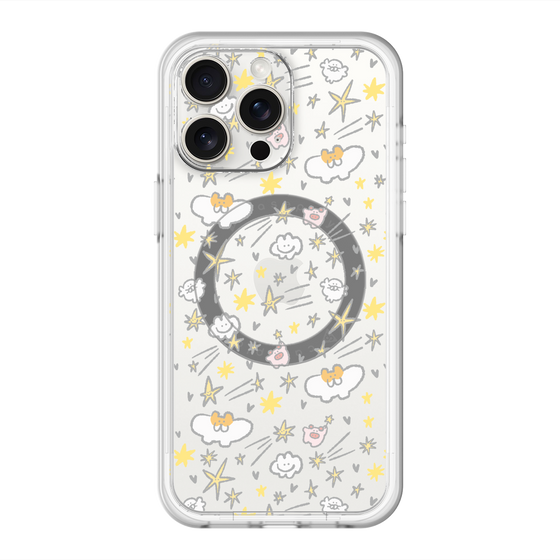 Slim Protection Premium Case with MagSafe［ Mokumoku-chan - Stars ］