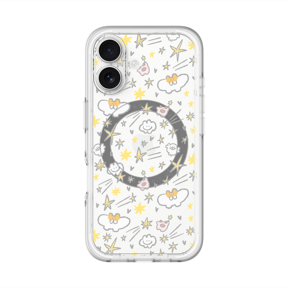 Slim Protection Premium Case with MagSafe［ Mokumoku-chan - Stars ］