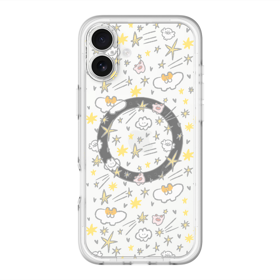 Slim Protection Premium Case with MagSafe［ Mokumoku-chan - Stars ］