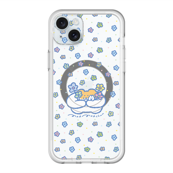 Slim Protection Premium Case with MagSafe［ Mokumoku-chan - Flowers ］