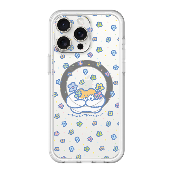 Slim Protection Premium Case with MagSafe［ Mokumoku-chan - Flowers ］