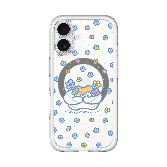 Slim Protection Premium Case with MagSafe［ Mokumoku-chan - Flowers ］