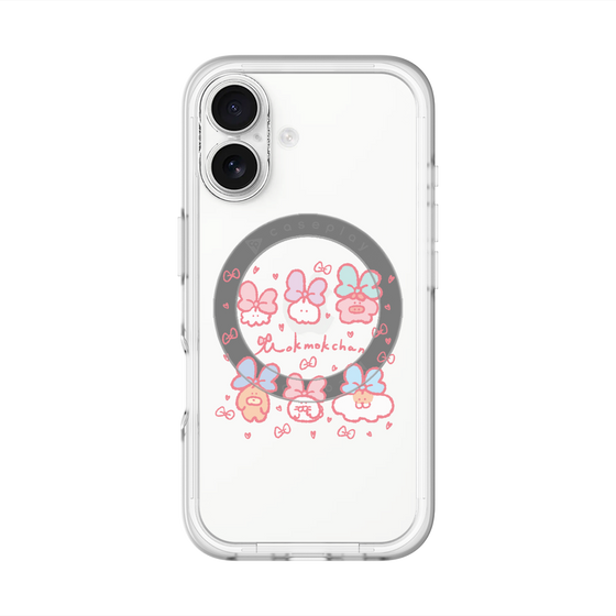 Slim Protection Premium Case with MagSafe［ Mokumoku-chan - Ribbons ］