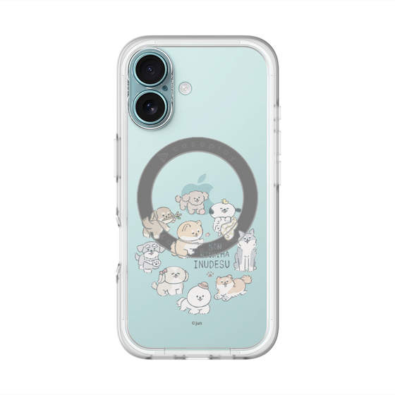 Slim Protection Premium Case with MagSafe［ Hello, It's Dog - All Together - Clear ］