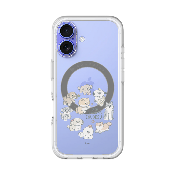 Slim Protection Premium Case with MagSafe［ Hello, It's Dog - All Together - Clear ］