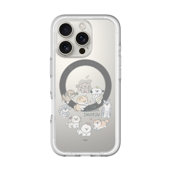 Slim Protection Premium Case with MagSafe［ Hello, It's Dog - All Together - Clear ］