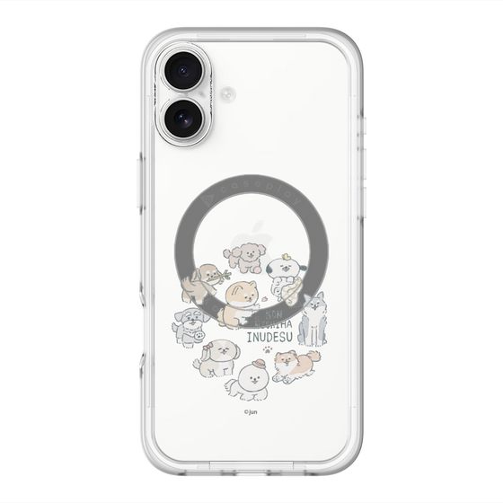 Slim Protection Premium Case with MagSafe［ Hello, It's Dog - All Together - Clear ］