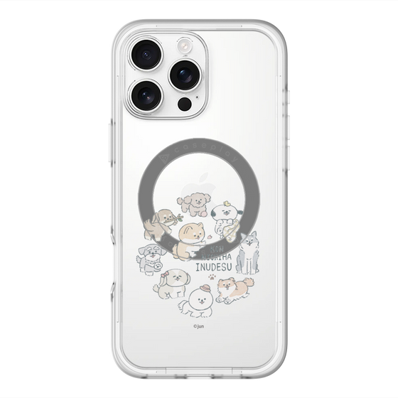 Slim Protection Premium Case with MagSafe［ Hello, It's Dog - All Together - Clear ］