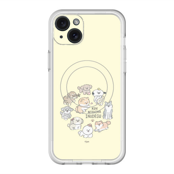 Slim Protection Premium Case with MagSafe［ Hello, It's Dog - All Together - Beige ］