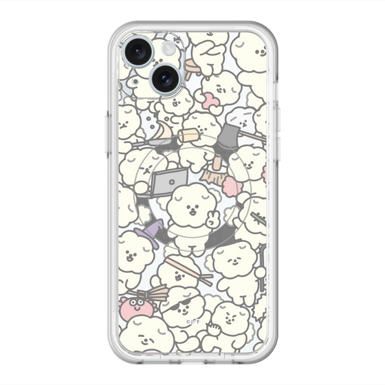 Slim Protection Premium Case with MagSafe［ Mossari Mosao - Fluffy - Clear ］