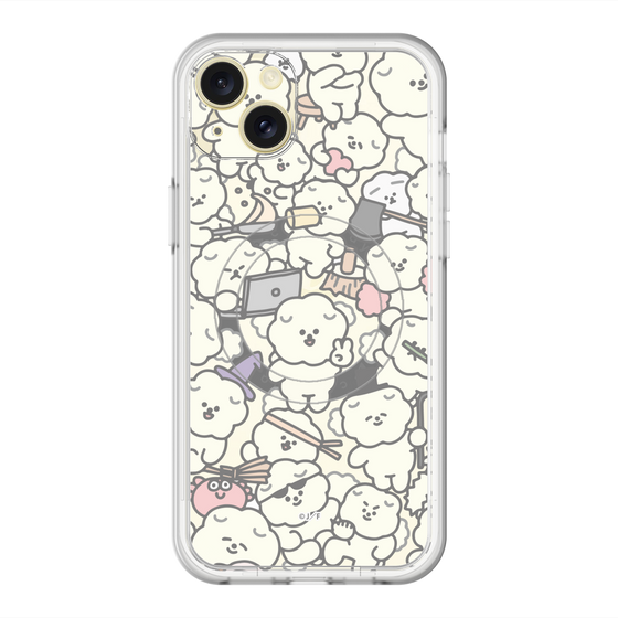 Slim Protection Premium Case with MagSafe［ Mossari Mosao - Fluffy - Clear ］