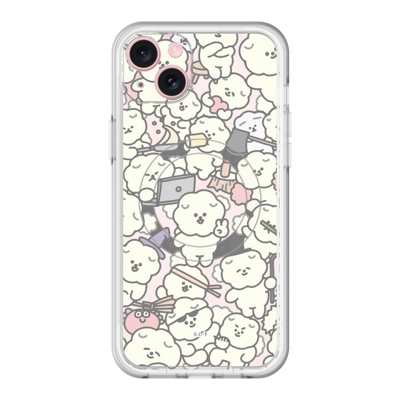Slim Protection Premium Case with MagSafe［ Mossari Mosao - Fluffy - Clear ］