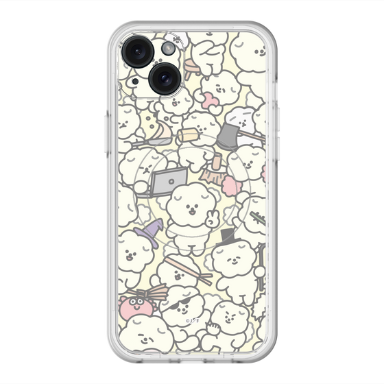 Slim Protection Premium Case with MagSafe［ Mossari Mosao - Fluffy - Beige ］