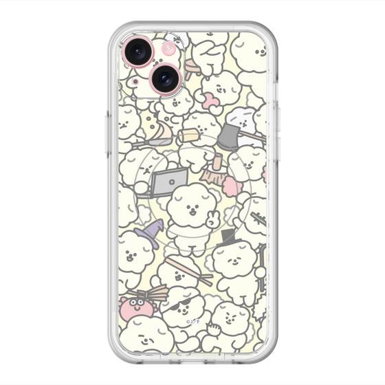 Slim Protection Premium Case with MagSafe［ Mossari Mosao - Fluffy - Beige ］