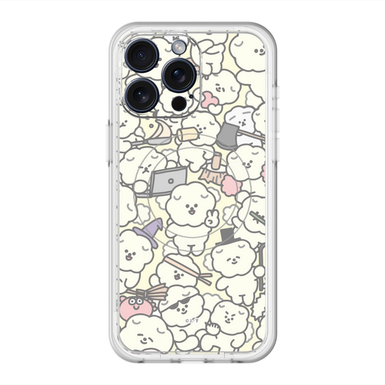 Slim Protection Premium Case with MagSafe［ Mossari Mosao - Fluffy - Beige ］