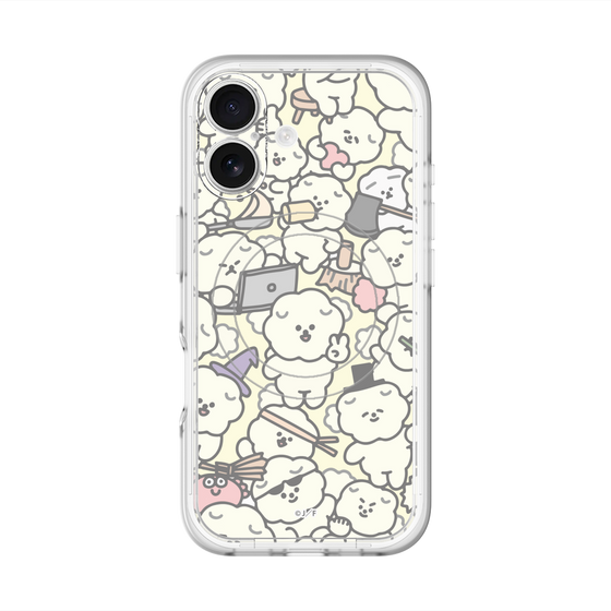 Slim Protection Premium Case with MagSafe［ Mossari Mosao - Fluffy - Beige ］