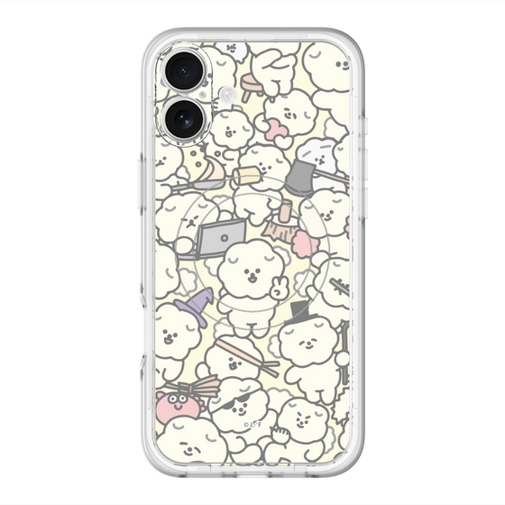 Slim Protection Premium Case with MagSafe［ Mossari Mosao - Fluffy - Beige ］