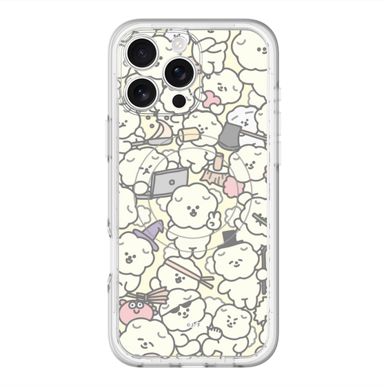 Slim Protection Premium Case with MagSafe［ Mossari Mosao - Fluffy - Beige ］