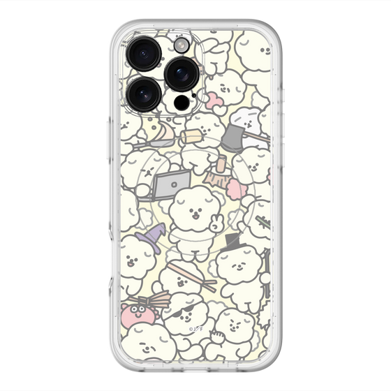 Slim Protection Premium Case with MagSafe［ Mossari Mosao - Fluffy - Beige ］