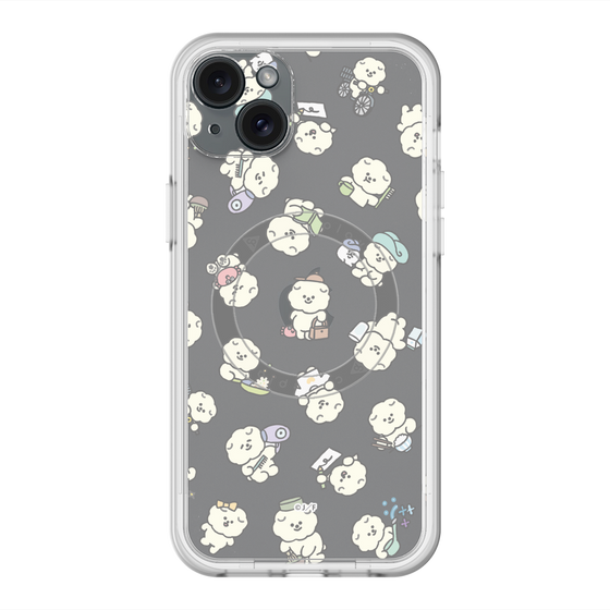 Slim Protection Premium Case with MagSafe［ Mossari Mosao - Lots of Mosao - Clear ］