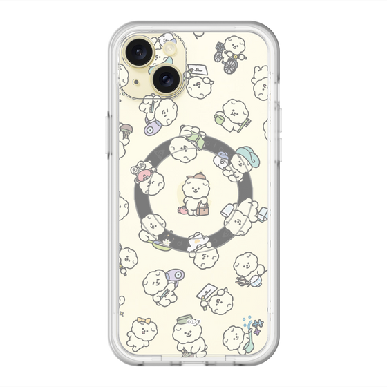 Slim Protection Premium Case with MagSafe［ Mossari Mosao - Lots of Mosao - Clear ］