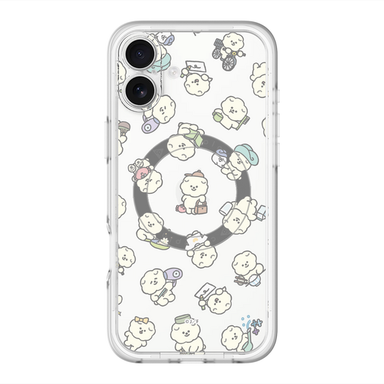 Slim Protection Premium Case with MagSafe［ Mossari Mosao - Lots of Mosao - Clear ］