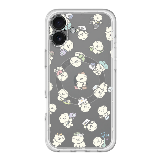 Slim Protection Premium Case with MagSafe［ Mossari Mosao - Lots of Mosao - Clear ］