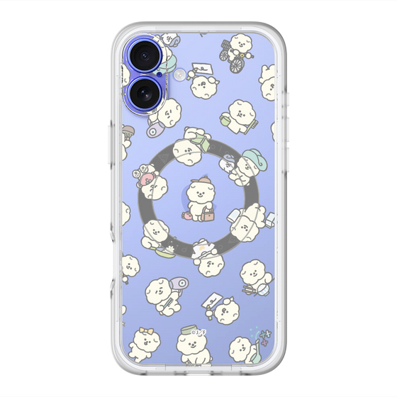 Slim Protection Premium Case with MagSafe［ Mossari Mosao - Lots of Mosao - Clear ］