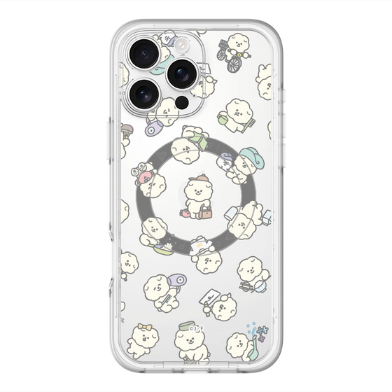 Slim Protection Premium Case with MagSafe［ Mossari Mosao - Lots of Mosao - Clear ］