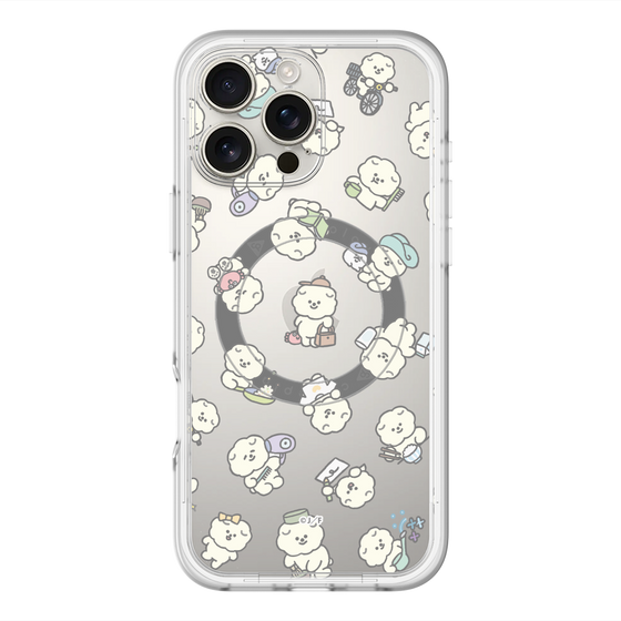 Slim Protection Premium Case with MagSafe［ Mossari Mosao - Lots of Mosao - Clear ］