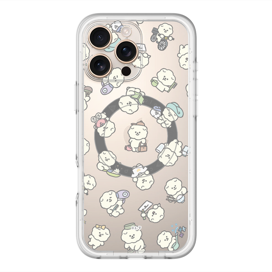 Slim Protection Premium Case with MagSafe［ Mossari Mosao - Lots of Mosao - Clear ］