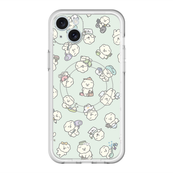 Slim Protection Premium Case with MagSafe［ Mossari Mosao - Lots of Mosao - Green ］