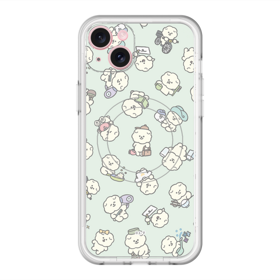 Slim Protection Premium Case with MagSafe［ Mossari Mosao - Lots of Mosao - Green ］