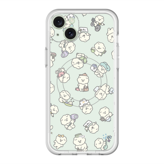 Slim Protection Premium Case with MagSafe［ Mossari Mosao - Lots of Mosao - Green ］